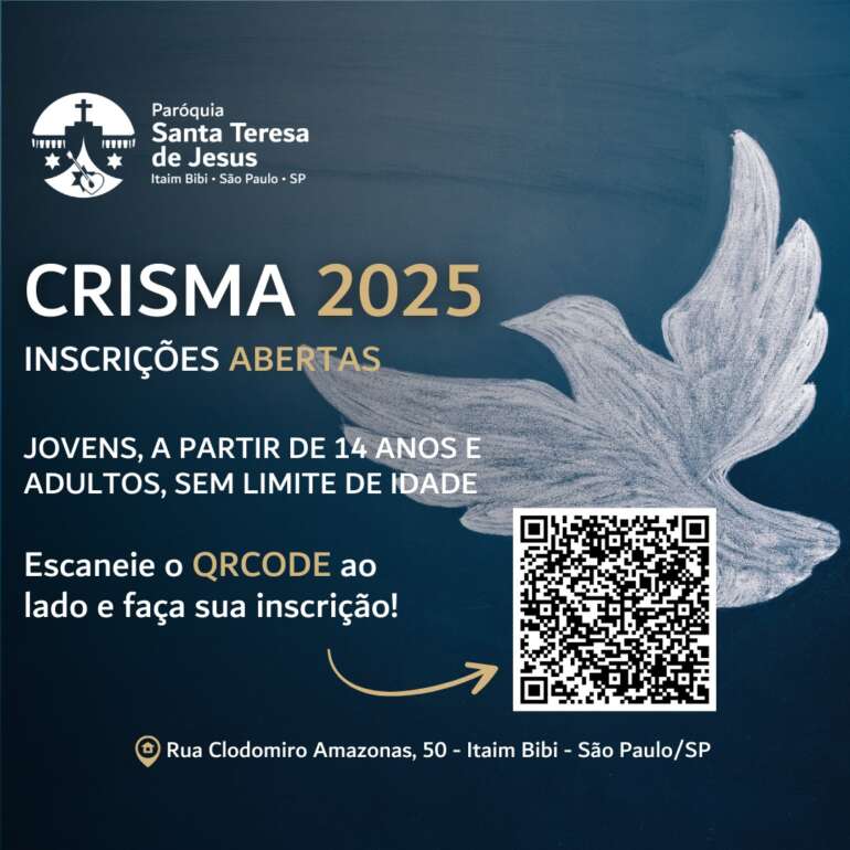 Inscrições Crisma 2025